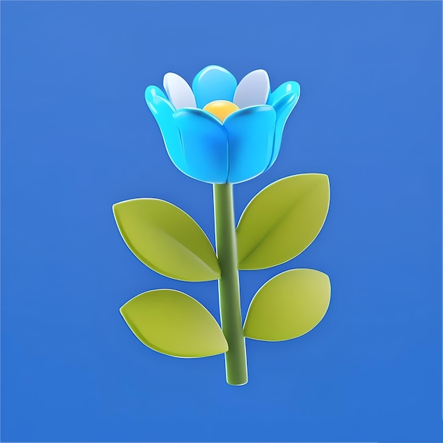 3d renderowanie obrazów kwiatów Ai generowane
