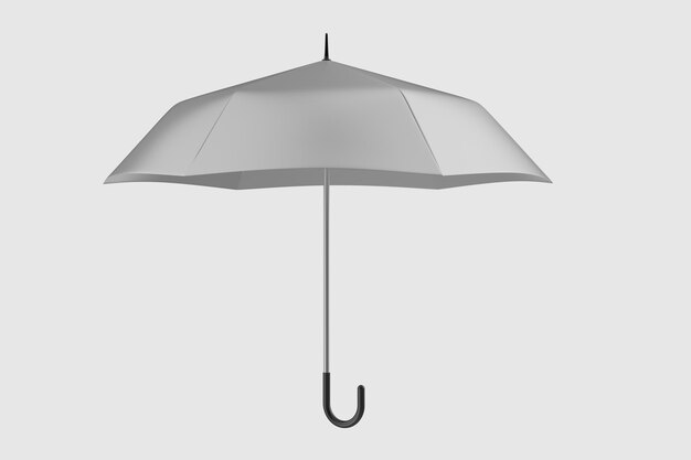 Zdjęcie 3d renderowanie parasola z białym tłem komputerowy obraz cyfrowy