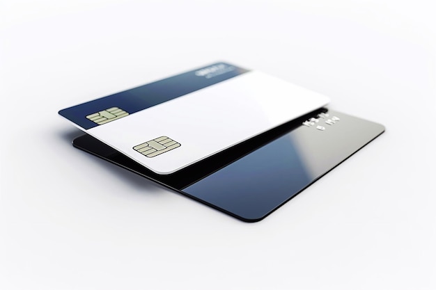 Zdjęcie 3d renderowanie pustej makiety karty kredytowej