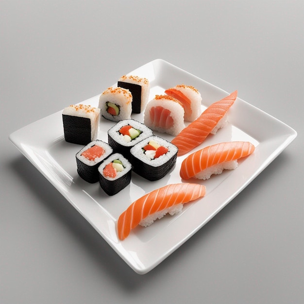 3D renderowanie pysznych sushi ai generowane