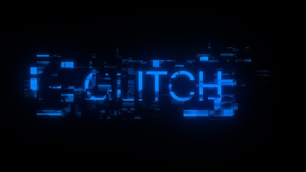 3D renderowanie tekstu błędu z efektami ekranu błędów technologicznych