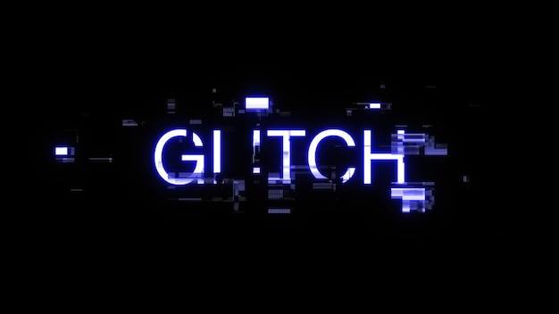 3D renderowanie tekstu błędu z efektami ekranu błędów technologicznych