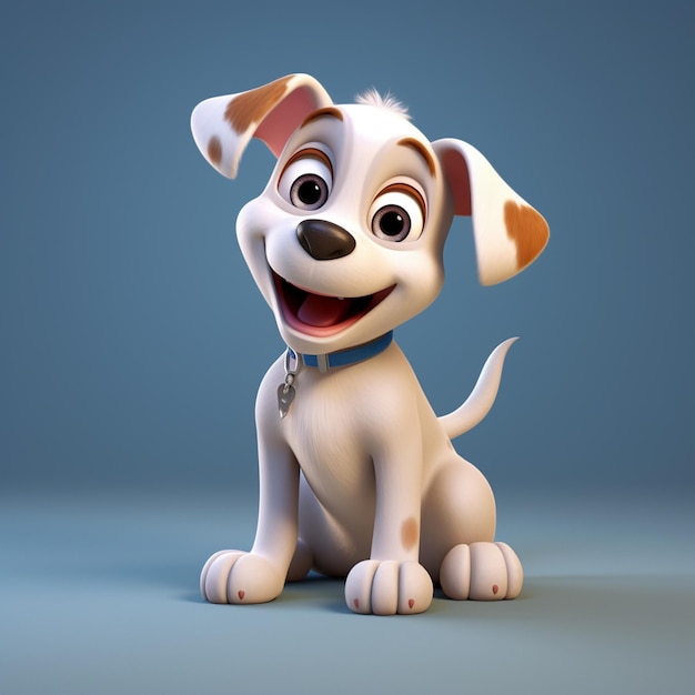 3d renderowany bohater kreskówki uroczego psa