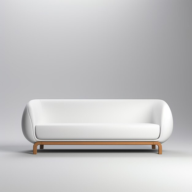 3D renderowany obraz nowoczesnej sofy w salonie w abstrakcyjnym tle