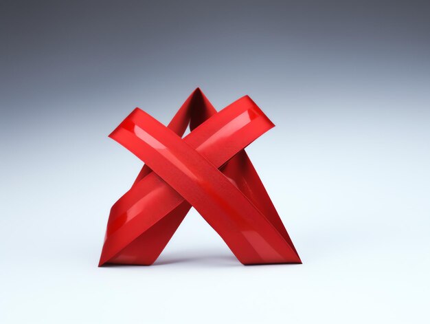 Zdjęcie 3d ribbon świadomości dla dnia aids