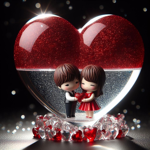 3D serce Walentynki specjalny symbol miłości ai wygenerowany