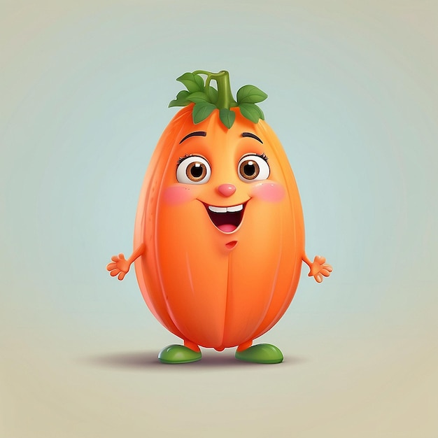 3d urocza papaya postać