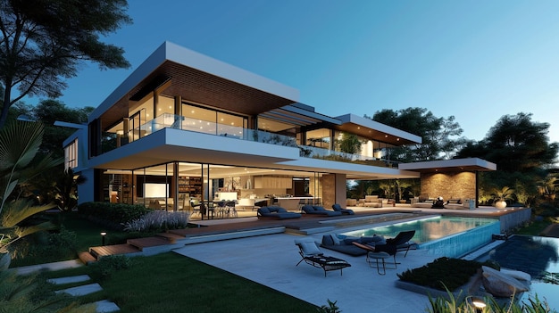 3d wizualizacja domu luksusowe 3d rendering