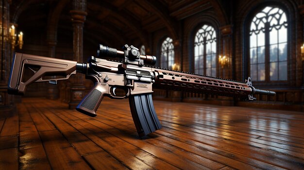 3D zdjęcie broni wojskowej