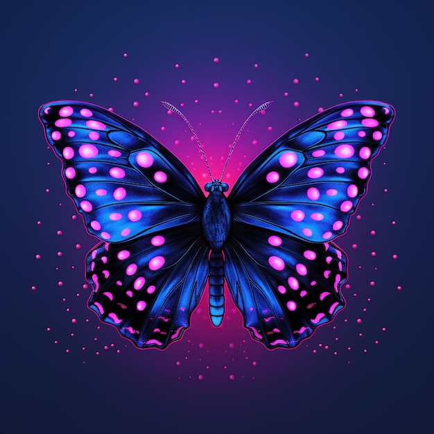 3D zdjęcie pięknego motyla wykonane za pomocą generatywnego AI