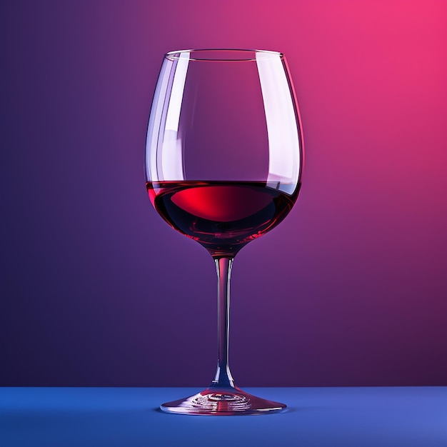 3d zdjęcie szklanki czerwonego wina wykonane z generatywnego ai