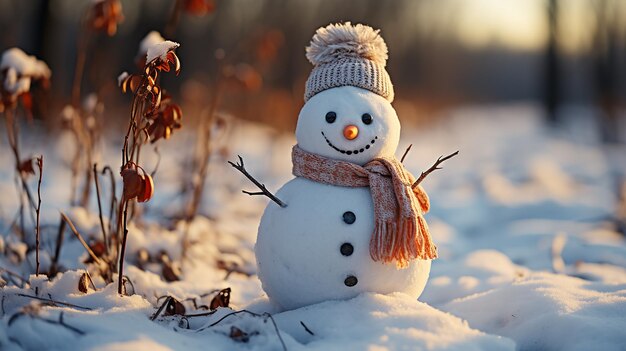 3D zdjęcie tapety śnieżnego człowieka