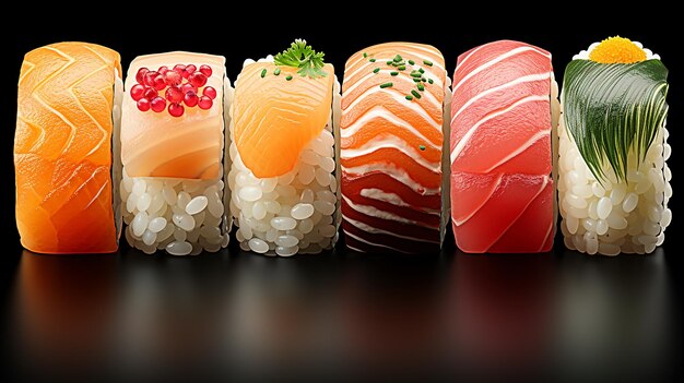 Zdjęcie 3d zdjęcie tapety sushi