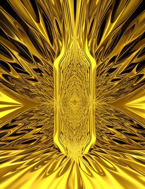 Zdjęcie 3d żółty abstrakcyjny generator tła przez ai