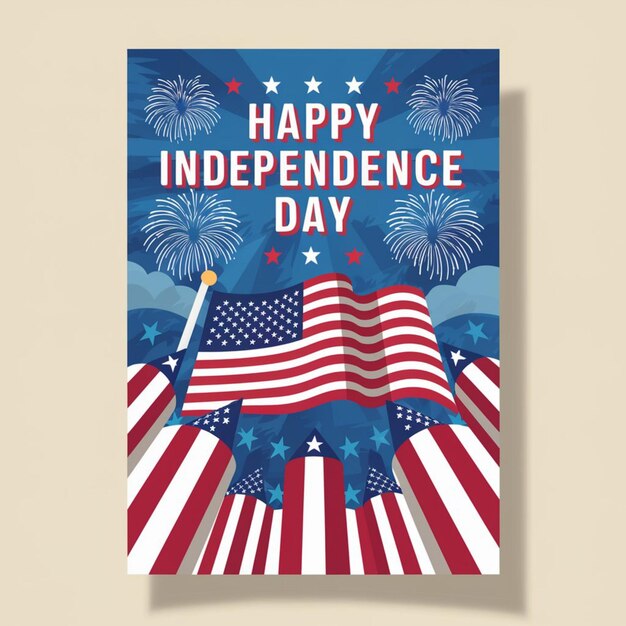 Zdjęcie 4 lipca - dzień niepodległości usa - plakat