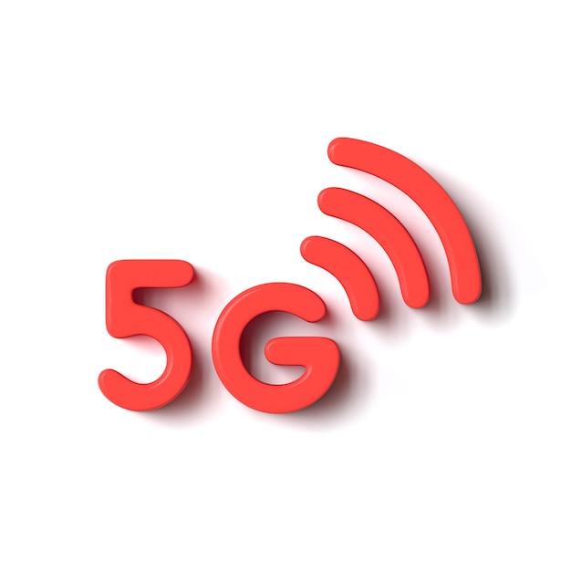 Zdjęcie 5g szablon znaku logo ilustracja 3d