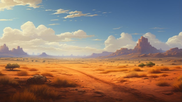 Zdjęcie 8k 3d desert landscape painting z stylem tyler jacobson39s