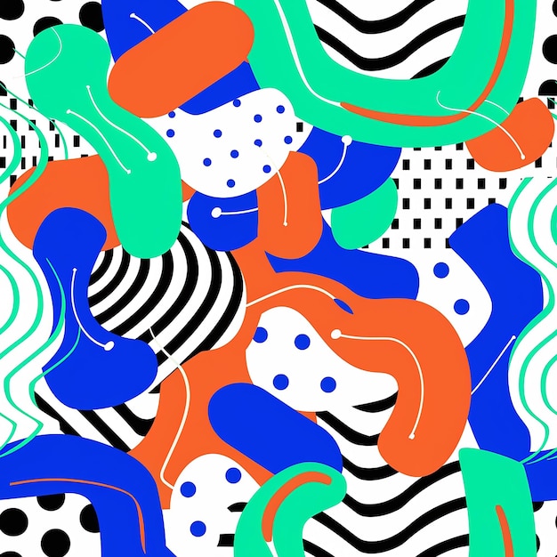 90s Pattern Design For Social Media Tło i opakowania dzieła sztuki Tło