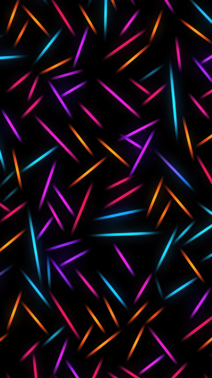 Zdjęcie 90s wzór neon światła tapety tła linia oświetlona