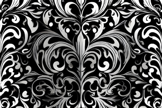 Zdjęcie a black and white design with a white pattern on it