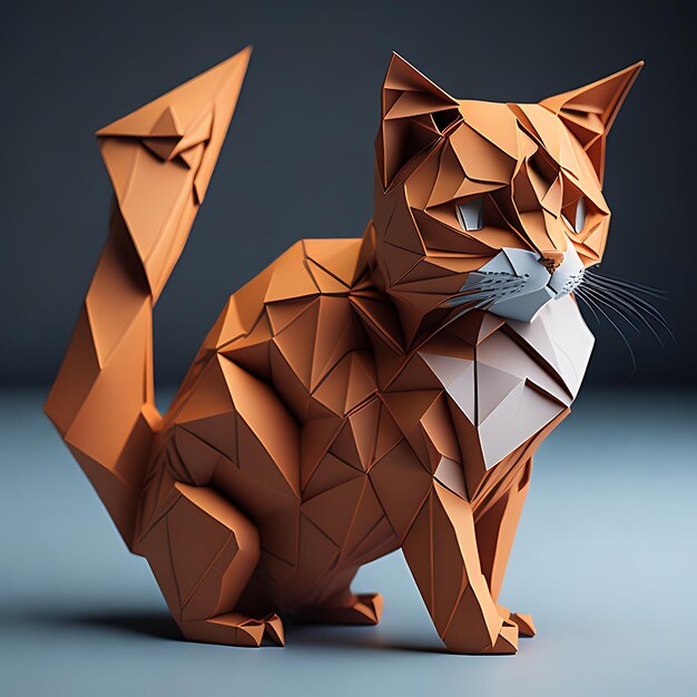 Zdjęcie a_cat_origami_style ai