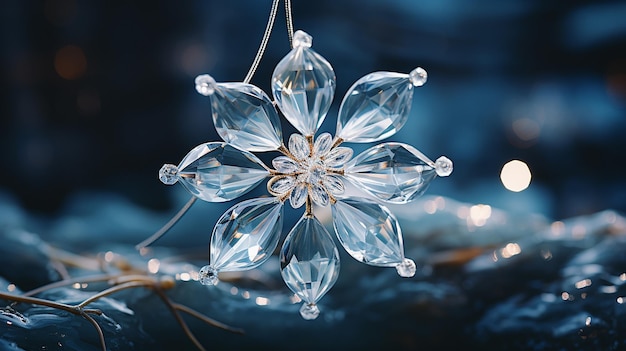 A_closeup_shot_of_a_delicate_glass_snowflake_ornament