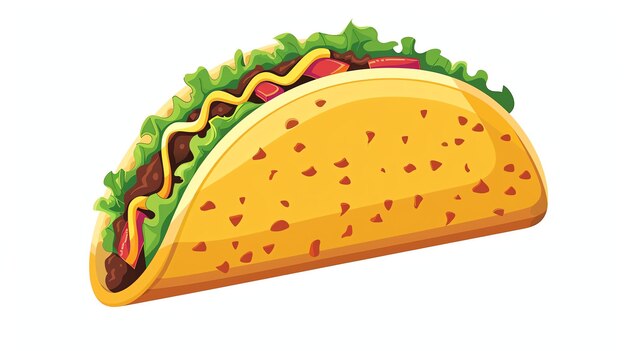 Zdjęcie a delicious and authentic taco this taco is made with a corn tortilla seasoned beef lettuce tomato onion and cheese