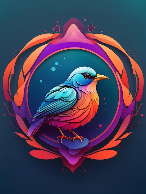 _A_gradient_vector_ilustracja_of_a_bird_logo_w_