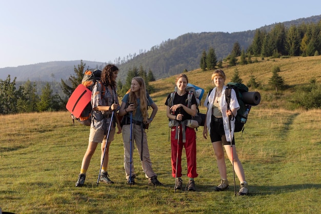 Zdjęcie a group of girls tourists