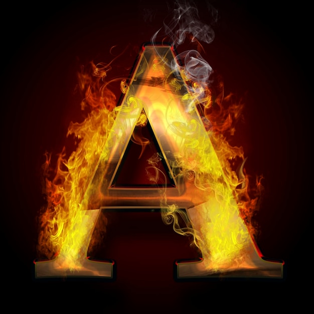 A, ilustracja list ognia