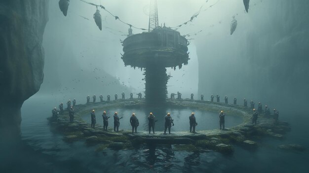 A_movie_still_of_a_giant_undersea_shrine