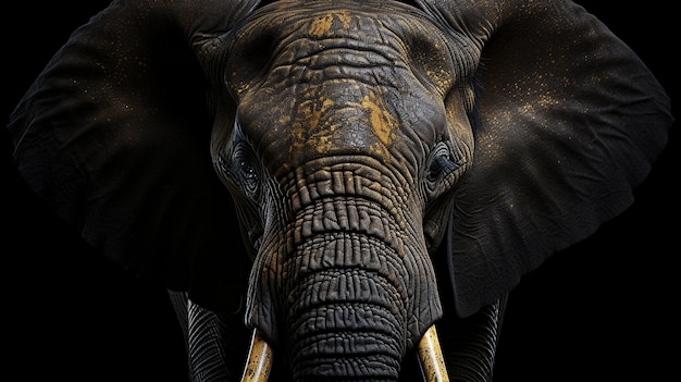 _A_surreal_image_of_an_African_elephant_wea Tapeta HD 8K Obraz fotograficzny