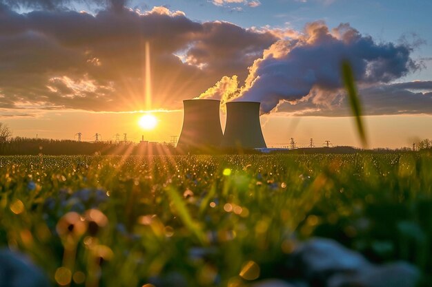 Zdjęcie a tło energii jądrowej