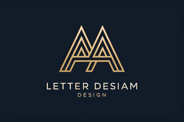 AA Line Letter Logo Design Linear Creative Minimal Monogram Symbol Uniwersalny Elegantny Emblemat Wektorowy