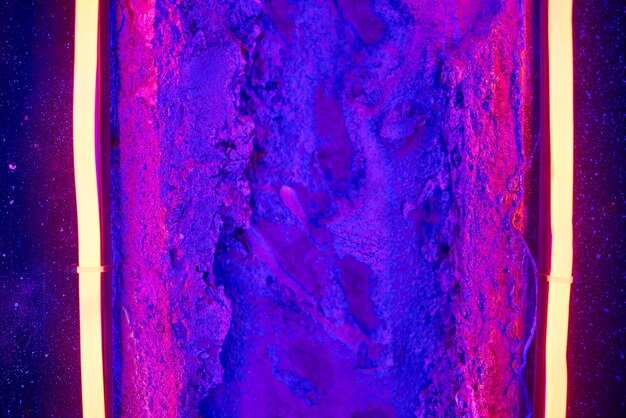 Abstact Czerwony Neon Z Niebieską Neonową Rurką