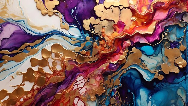 Abstract Fluid Art Painting Fluid Painting Background Acrylic Art Wallpaper Liquid Art Background Vivid Abstract Flow Wallpaper Ai Generative