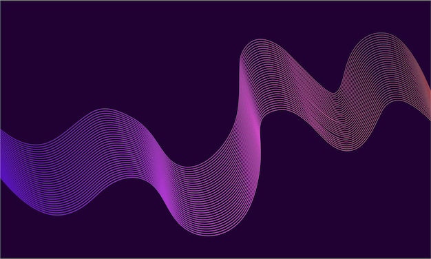 Abstract Purple Wave with Gradient Effect