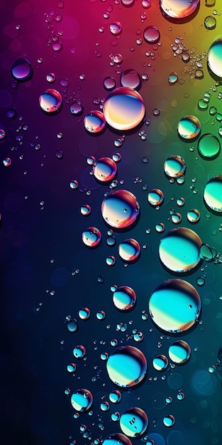 Zdjęcie abstrakcja błyszczących kropel deszczu tworząca wrażenie wilgoci