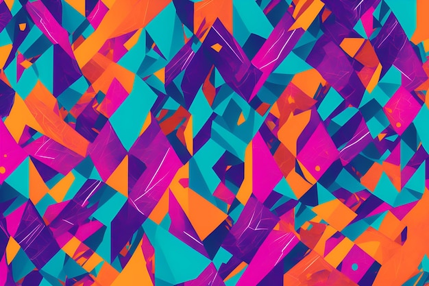 Abstrakcja kolorowe kształty geometryczne Generative AI