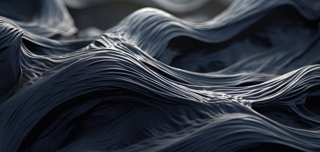 Abstrakcja naukowa z futurystycznymi falami tkanek z teksturą Techniczne tło z biologiczną teksturą fali z bliska