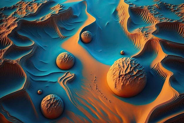 Abstrakcja powierzchni Marsa