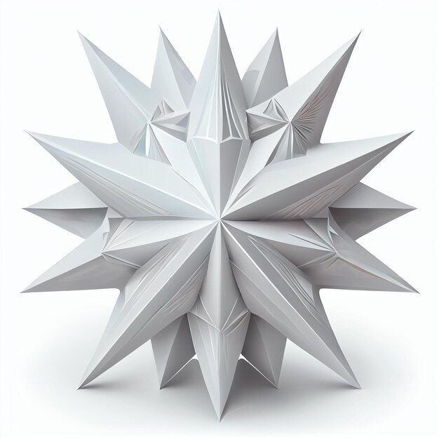 Zdjęcie abstrakcjonistyczna biała gwiazda ilustracja z odosobnionym tłem