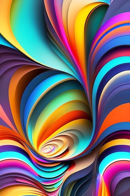 Abstrakcjonistyczna kolorowa graficzna fala tło i tapeta 2d illustrationabstrakcyjna kolorowa graficzna wav