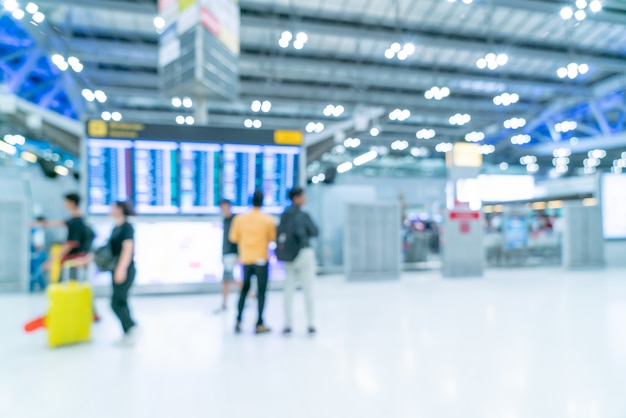 Abstrakcjonistyczna plama i defocused lotniskowego terminal wnętrze