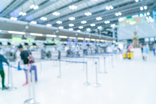 Abstrakcjonistyczna plama i defocused lotniskowego terminal wnętrze