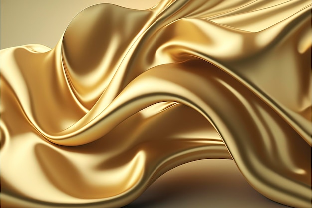 Abstrakcjonistyczna złota tkanina tekstura tło z złotym eleganckim satynowym materiałem