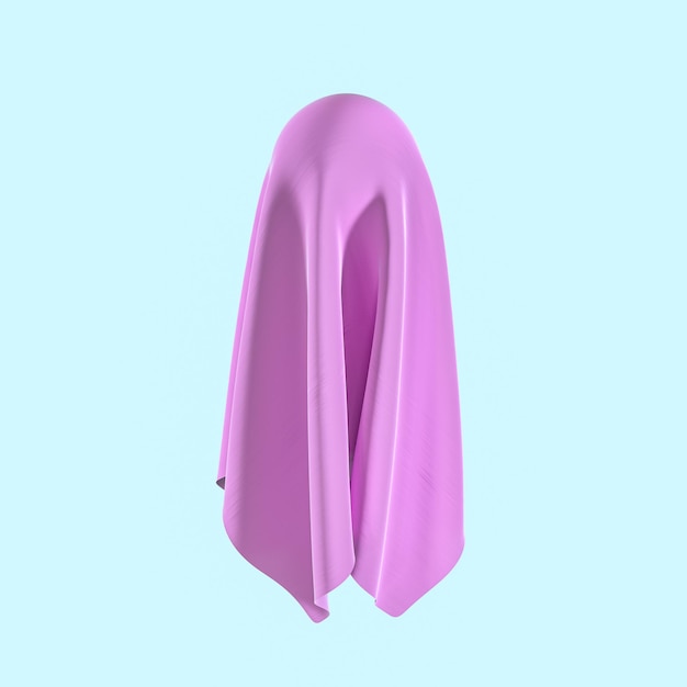 Abstrakcjonistyczni kształty tkaniny z ciemnym tłem renderowania 3d