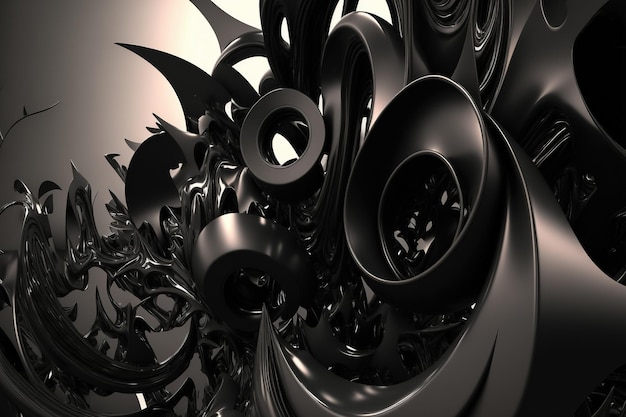 Abstrakcjonistyczny czarny tło Dynamiczna futurystyczna tapeta