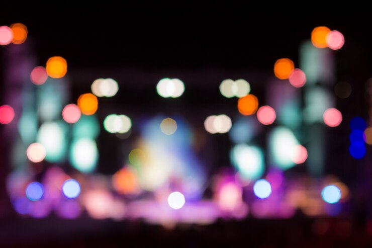 Zdjęcie abstrakcjonistyczny defocused kolorowy lekki bokeh dla tła