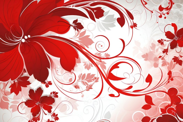 Abstrakcjonistyczny kwiecisty tło z czerwonymi kwiatami elementem dla projekta